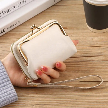 Xajzpa  Women Short Wallets Female Short Hasp Coin Purses Ladies Portable PU Leather Money Bag Large Capacity Card Holders Clutch